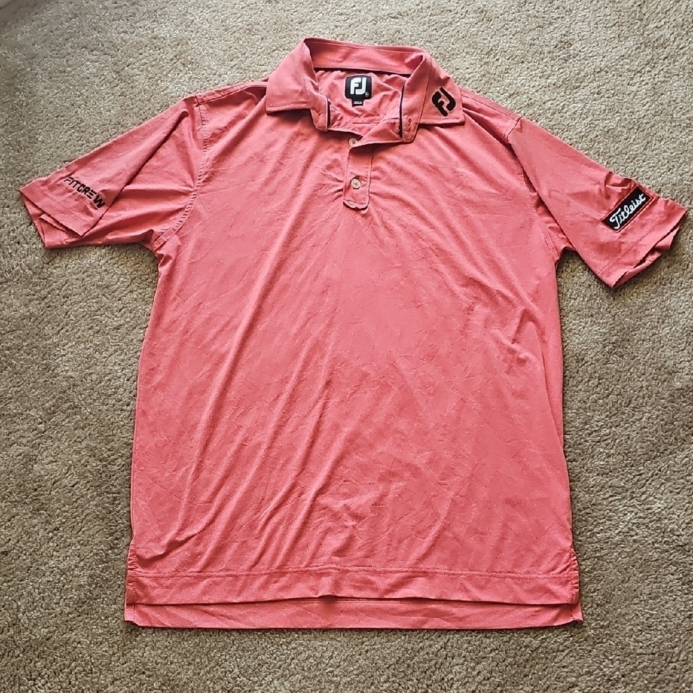 FootJoy Men's Performance Golf Polo Size Medium Heather Red